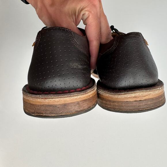 Camper Perforated Upper Leather Sole Round Toe Oxford Brown Shoe EU 42 US 10 - Picture 5 of 9